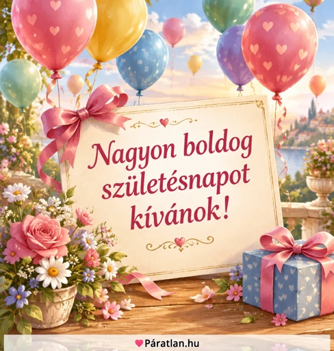 Nagyon boldog születésnapot kívánok!