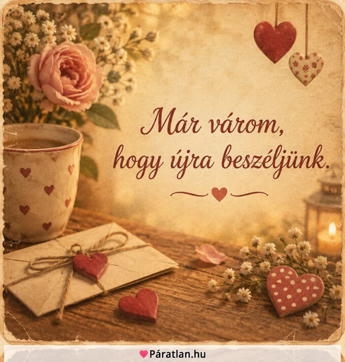 Már várom, hogy újra beszéljünk.