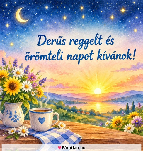 Derűs reggelt és örömteli napot kívánok!