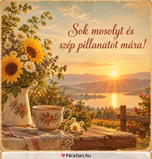 Sok mosolyt és szép pillanatot mára!