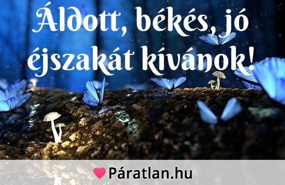 Áldott, békés, jó éjszakát kívánok!