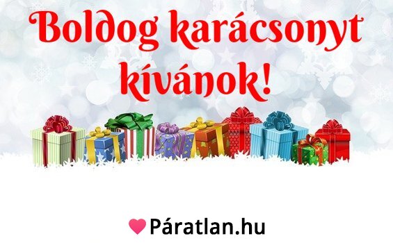 Boldog karácsonyt kívánok!