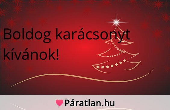 Boldog karácsonyt kívánok!