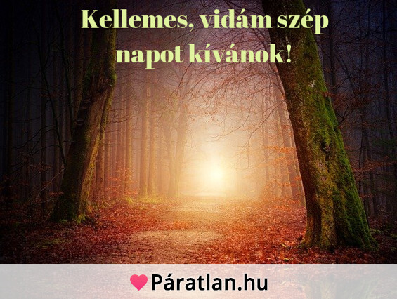 Kellemes, vidám szép napot kívánok!